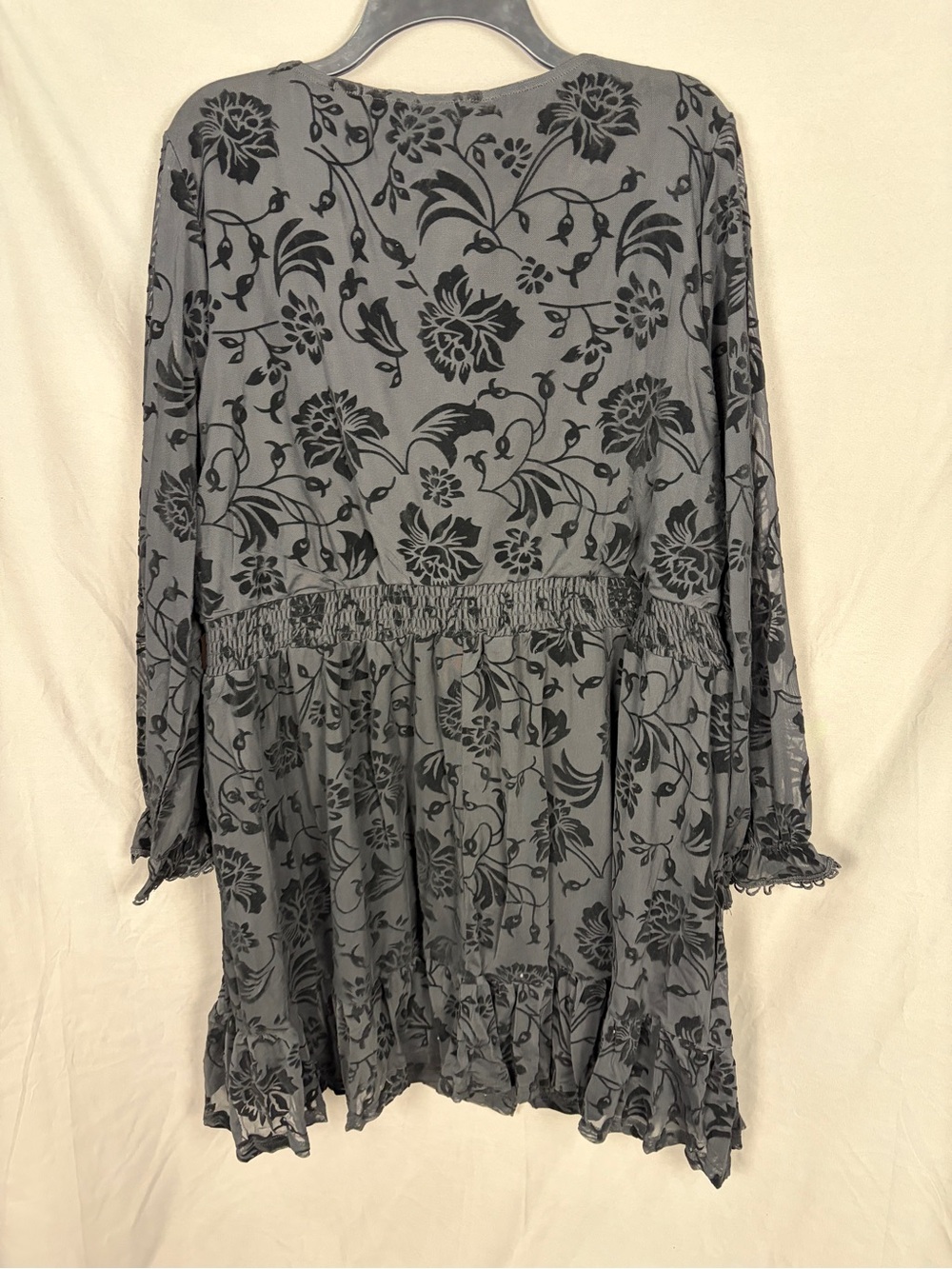 NWT BloomChic Black Velvet Burnout Dress 22 24 Plus Size Sweetheart Neck Dress - Picture 4 of 4